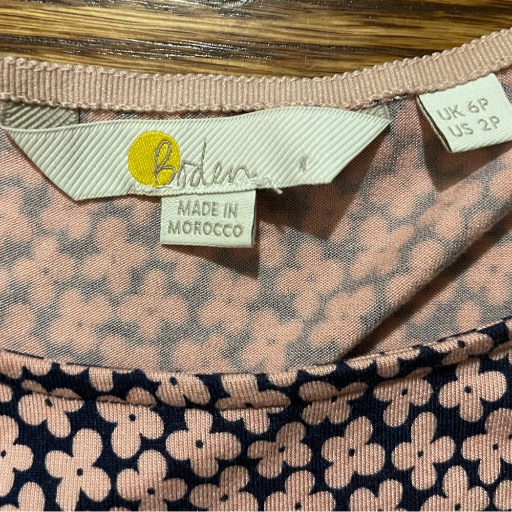 Boden Pink Daisy Amelie Jersey Dress w Pockets Size 2P - Picture 4 of 14